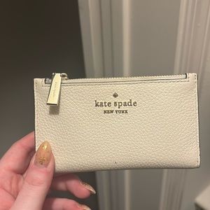 Cream Kate Spade wallet